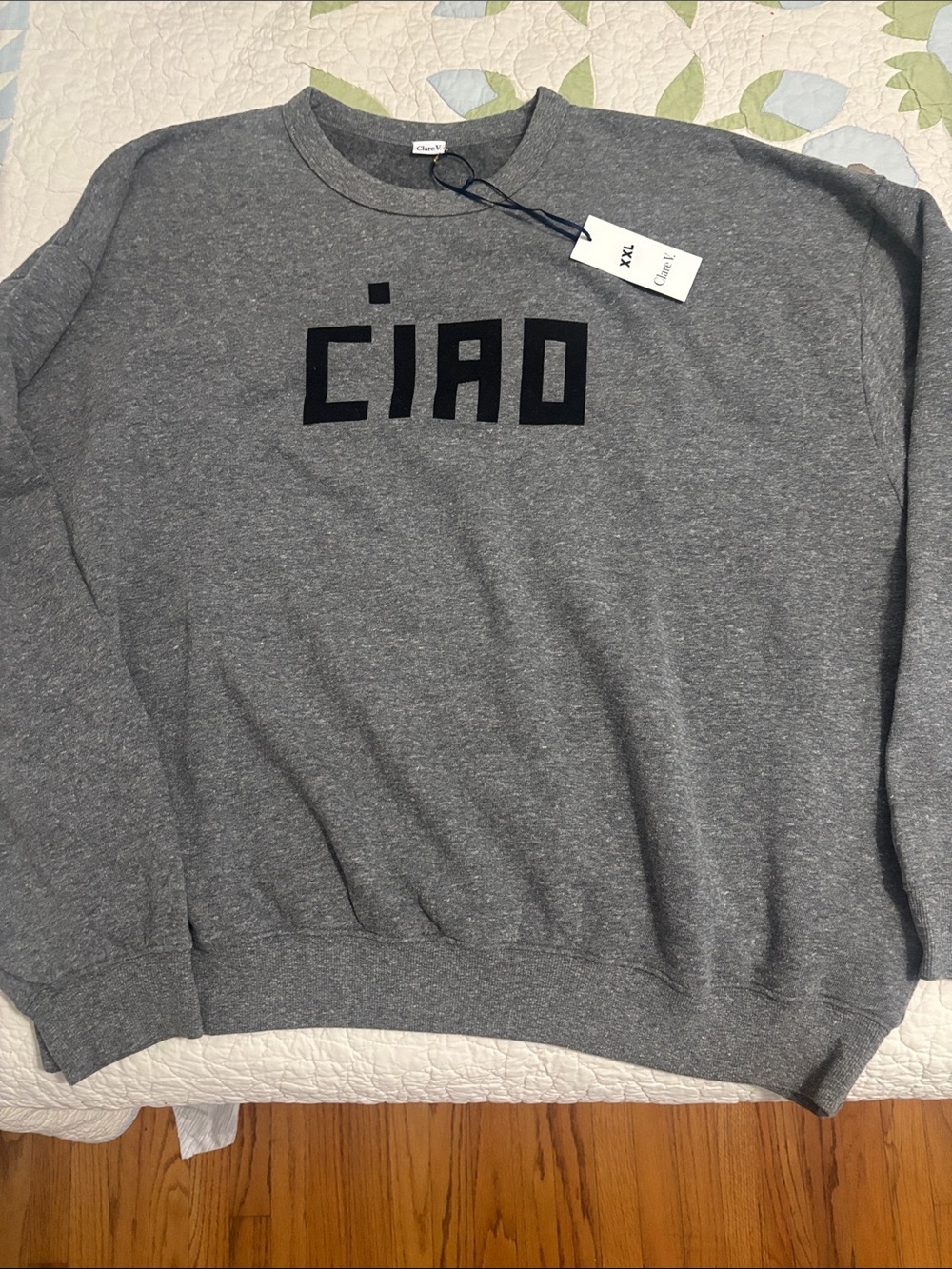 Clare V Ciao Sweatshirt XXL NWT